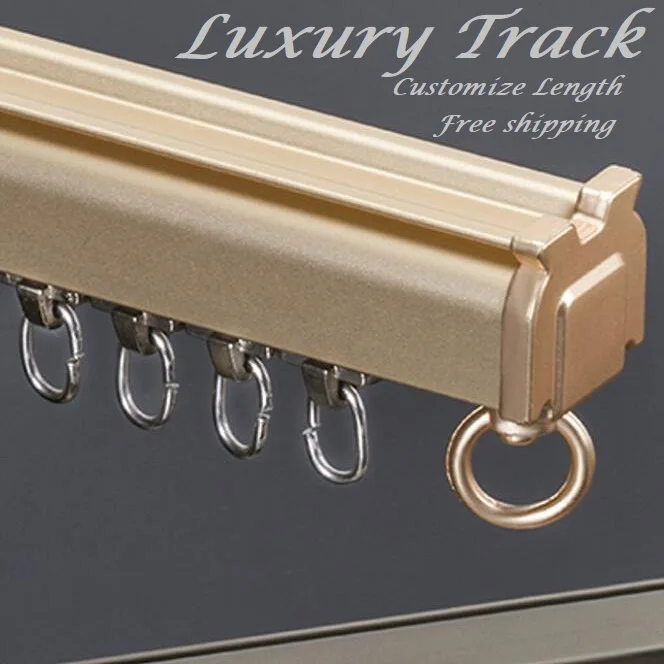 Luxury Aluminium Curtain Tracks (Size 22x16mm,Thickness 1.2m) Customize Length Free Shipping
Luxury Aluminium Curtain Tracks (Size 22x16mm,Thickness 1.2m) Customize Length Free Shipping