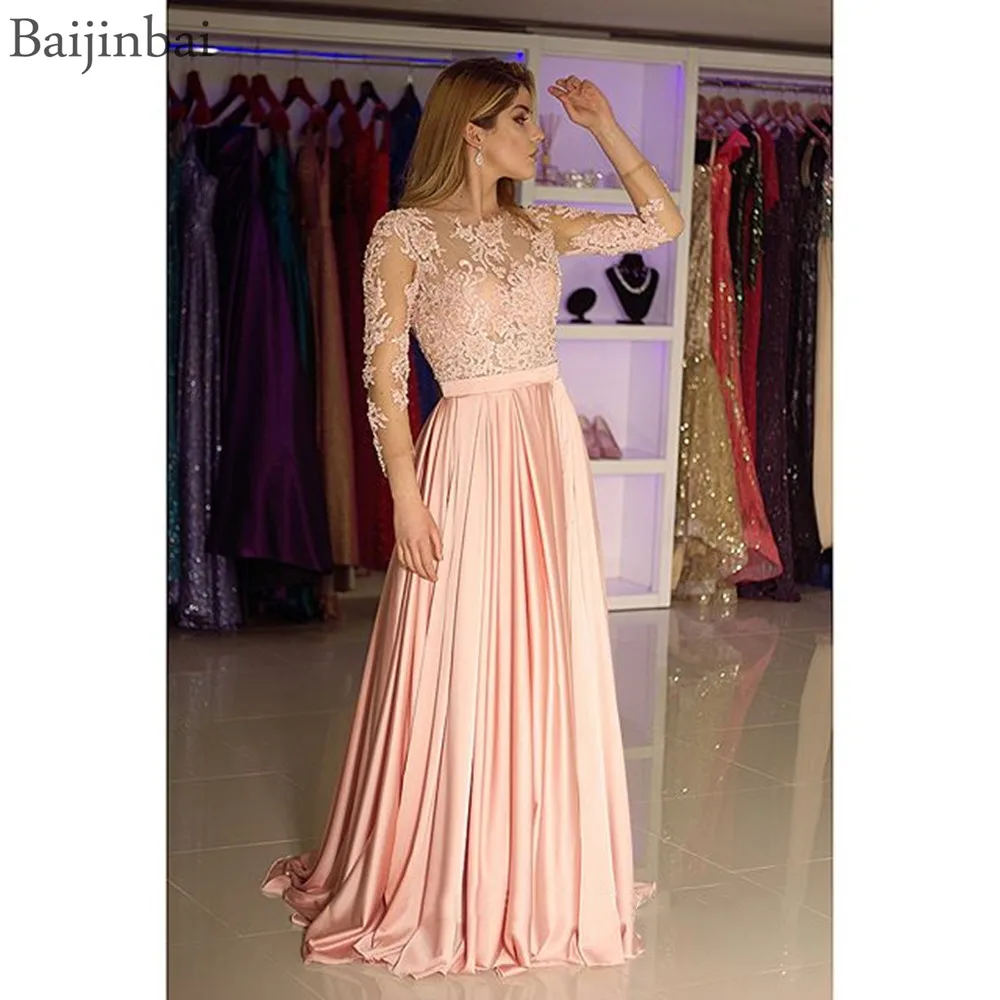 Baijinbai O-neck Prom Evening Dress Three Quarter Sleeves Lace A-Line Formal Dresses Long robe de soiree Chiffon Party Gowns
Baijinbai O-neck Prom Evening Dress Three Quarter Sleeves Lace A-Line Formal Dresses Long robe de soiree Chiffon Party Gowns