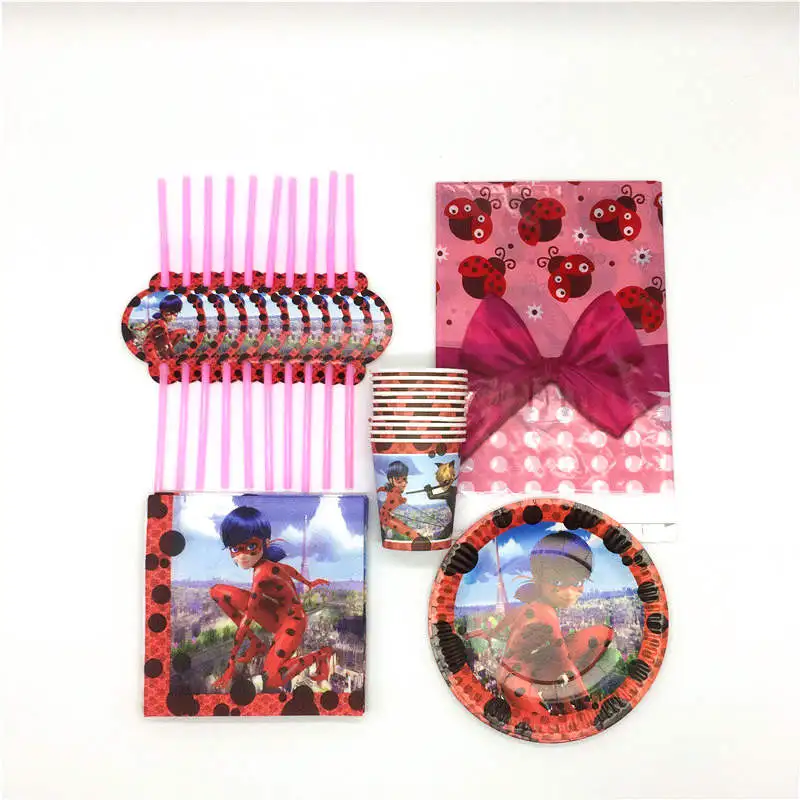 51Pcs/Lot Wonderful Ladybug Girl Plastic Flexible Straws Girl Birthday Family Party Cup Plate Straws Napkins Decoration Supply
51Pcs/Lot Wonderful Ladybug Girl Plastic Flexible Straws Girl Birthday Family Party Cup Plate Straws Napkins Decoration Supply