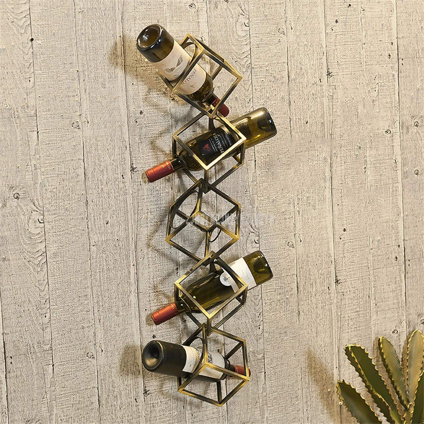 Creative European Style Simple Geometric Cube Design 1-5 Bottles Grape Red Wine Bottle Holder Wall Hanging Wine Stand Rack Shelf
Creative European Style Simple Geometric Cube Design 1-5 Bottles Grape Red Wine Bottle Holder Wall Hanging Wine Stand Rack Shelf