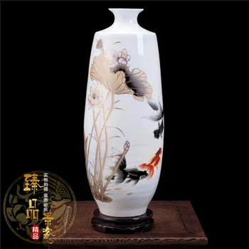Jingdezhen porcelain vase High-grade pastel jade and porcelain home sitting room a new vase
Jingdezhen porcelain vase High-grade pastel jade and porcelain home sitting room a new vase
