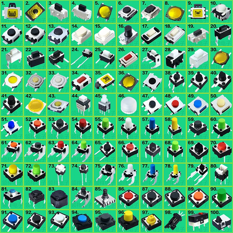 500PCS=100Types/pack Assorted Micro Push Button Tact Switch Reset Mini Leaf Switch SMD DIP 12*12 3*6 6*6 free ship
500PCS=100Types/pack Assorted Micro Push Button Tact Switch Reset Mini Leaf Switch SMD DIP 12*12 3*6 6*6 free ship