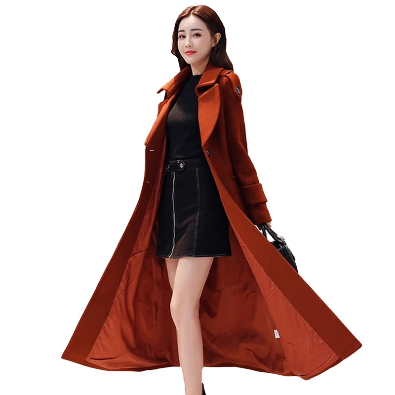 Lengthen Woolen Coat Women 2019 Autumn Winter High quality Solid color Basic Coat Slim Female Plus size Thicken Woolen Coat 2610
Lengthen Woolen Coat Women 2019 Autumn Winter High quality Solid color Basic Coat Slim Female Plus size Thicken Woolen Coat 2610
