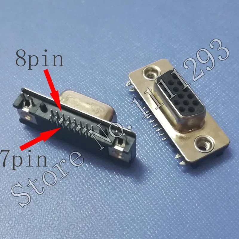 10 шт./лот разъем VGA Jack D-SUB 15P F R/A DIP для ноутбука CRT PORT черный пластик 8-7 | Обустройство