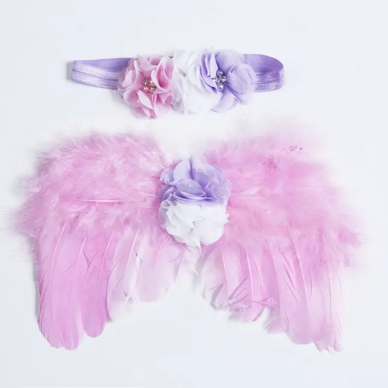 Cute newborn toddler boy girl clothes feather angel wings + lace flower head photography props set
Cute newborn toddler boy girl clothes feather angel wings + lace flower head photography props set
