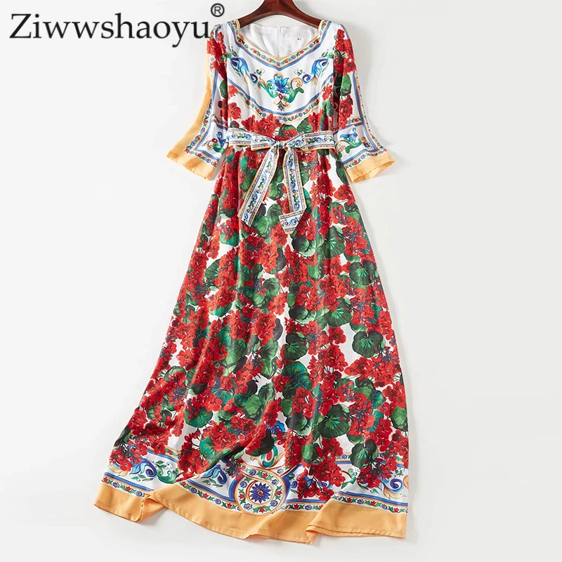 Ziwwshaoyu Custom 5XL Elegant Print Maxi dresses Prairie Chic Sashes V-Neck temperament Long dress Spring and summer new women
Ziwwshaoyu Custom 5XL Elegant Print Maxi dresses Prairie Chic Sashes V-Neck temperament Long dress Spring and summer new women