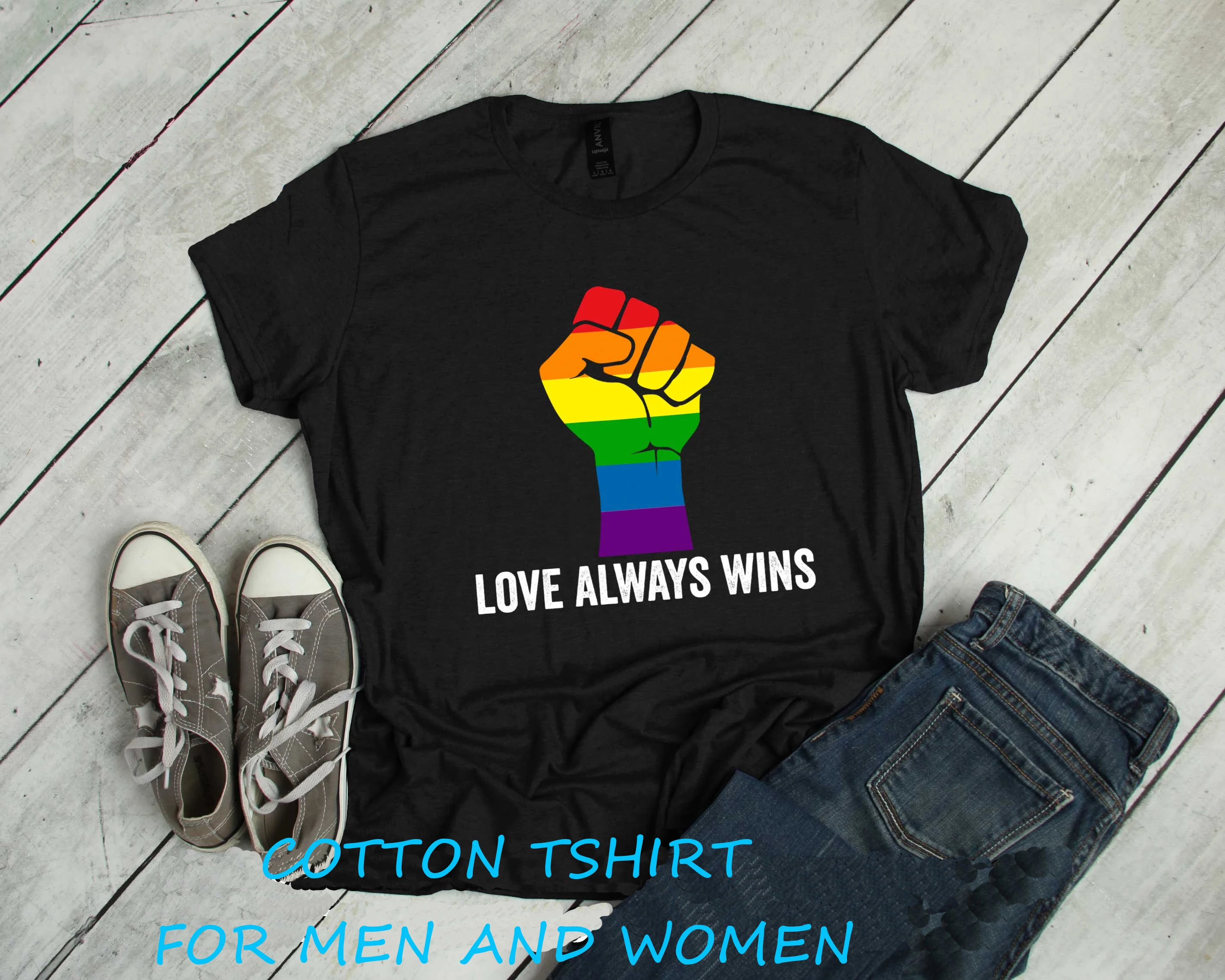 Love Always Wins T-Shirt Gay Pride LGBT Rainbow Bisexual Homosexual Support Marriage Wedding Engaged Fiance USA Gift
Love Always Wins T-Shirt Gay Pride LGBT Rainbow Bisexual Homosexual Support Marriage Wedding Engaged Fiance USA Gift