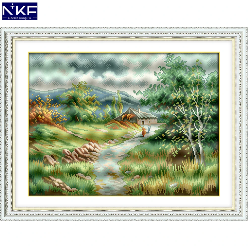 NKF Country Road Stamped Cross Stitch DIY Kits Needlework Embroidery Set Chinese Cross Stitch for Home Decor
NKF Country Road Stamped Cross Stitch DIY Kits Needlework Embroidery Set Chinese Cross Stitch for Home Decor