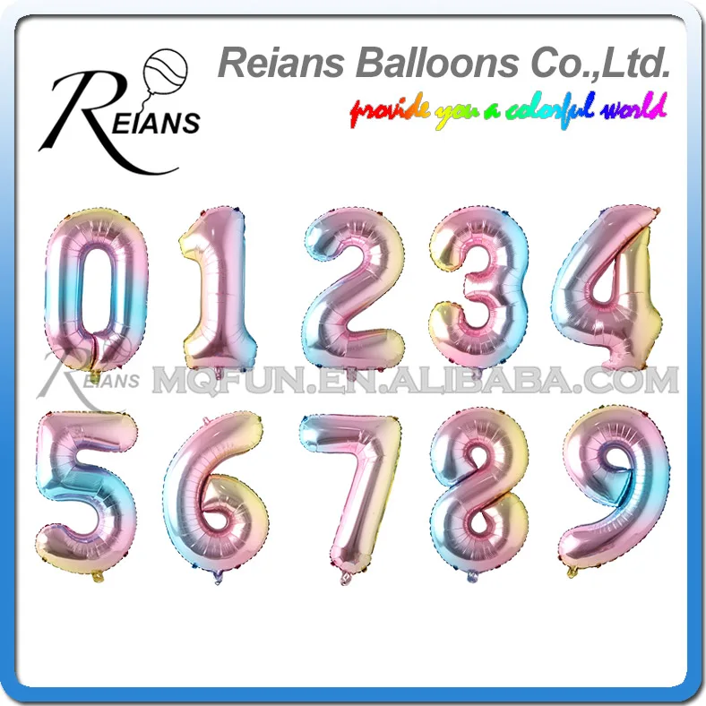 32 Inch Number Balloons Foil Ballon Rainbow Gradient Digit Globos color Wedding Birthday Party Decoration Baby Shower Supplies
32 Inch Number Balloons Foil Ballon Rainbow Gradient Digit Globos color Wedding Birthday Party Decoration Baby Shower Supplies