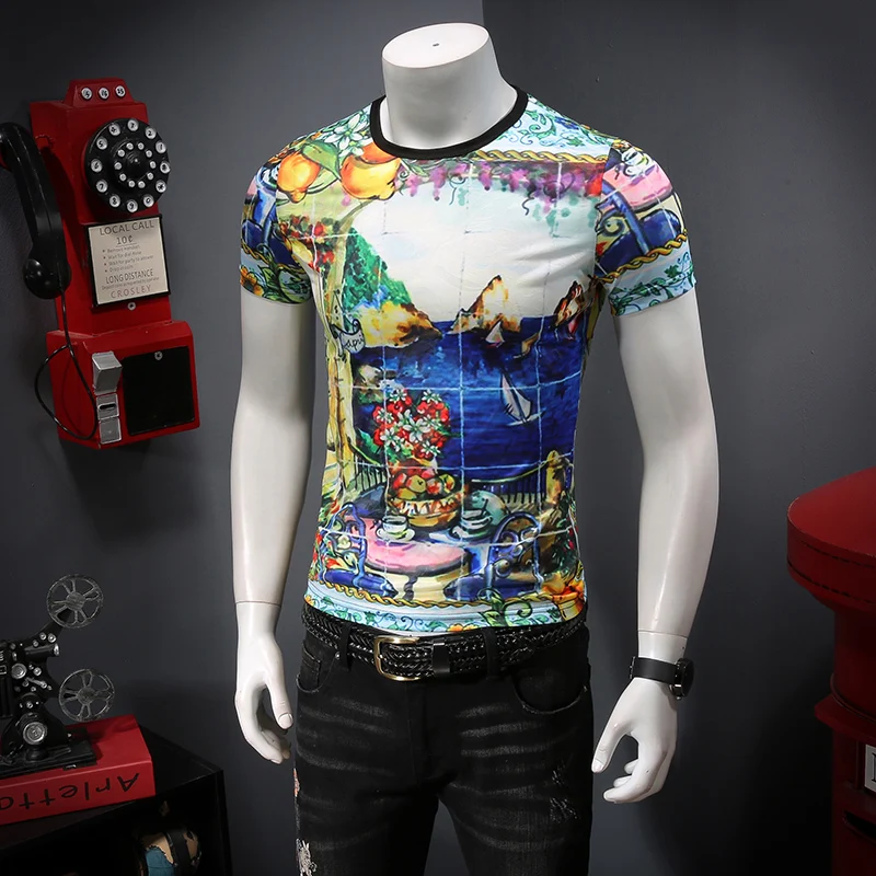The new summer 2019 The comfortable tencel ICONS Hollow out breathable Printing short sleeve men T-shirt C9015 - P45
The new summer 2019 The comfortable tencel ICONS Hollow out breathable Printing short sleeve men T-shirt C9015 - P45