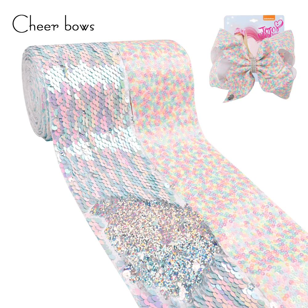 2Y/lot 3" 75mm New Colorful Ribbon Reversible Sequin Shiny Glitter Ribbon Wedding Party Decoration DIY Hairbows Accessories
2Y/lot 3" 75mm New Colorful Ribbon Reversible Sequin Shiny Glitter Ribbon Wedding Party Decoration DIY Hairbows Accessories