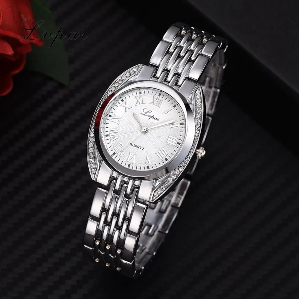 Lvpai Ladies Watches Top Brand Luxury Rhinestone Chain Quartz Watches Bracelets Roman Numerals Clock Female Reloj Mujer
Lvpai Ladies Watches Top Brand Luxury Rhinestone Chain Quartz Watches Bracelets Roman Numerals Clock Female Reloj Mujer