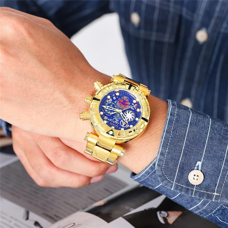 Temeite Luxury Watches Men Top Brand Creative Quartz Watch Waterproof Clock Sport Chronograph Wristwatch Relogio Masculino
Temeite Luxury Watches Men Top Brand Creative Quartz Watch Waterproof Clock Sport Chronograph Wristwatch Relogio Masculino