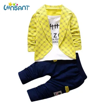 LONSANT Clothing Set Baby Boys Clothes Gentleman Set Handsome Plaid Shirt Tops + Long Pants Conjunto Menino Dropshipping De15
LONSANT Clothing Set Baby Boys Clothes Gentleman Set Handsome Plaid Shirt Tops + Long Pants Conjunto Menino Dropshipping De15