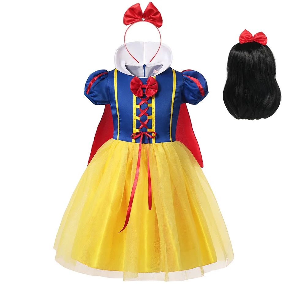 Girls Snow White Princess Costume Fancy Dress Up Children Bowknow Halloween Carnival Cosplay Party Outfit with Cloak for 2-12T
Girls Snow White Princess Costume Fancy Dress Up Children Bowknow Halloween Carnival Cosplay Party Outfit with Cloak for 2-12T