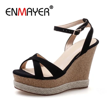ENMAYER Casual Buckle Strap Basic Wedge Booties Womens Shoes Open Toe Heels Size 34-39 ZYL2463
ENMAYER Casual Buckle Strap Basic Wedge Booties Womens Shoes Open Toe Heels Size 34-39 ZYL2463