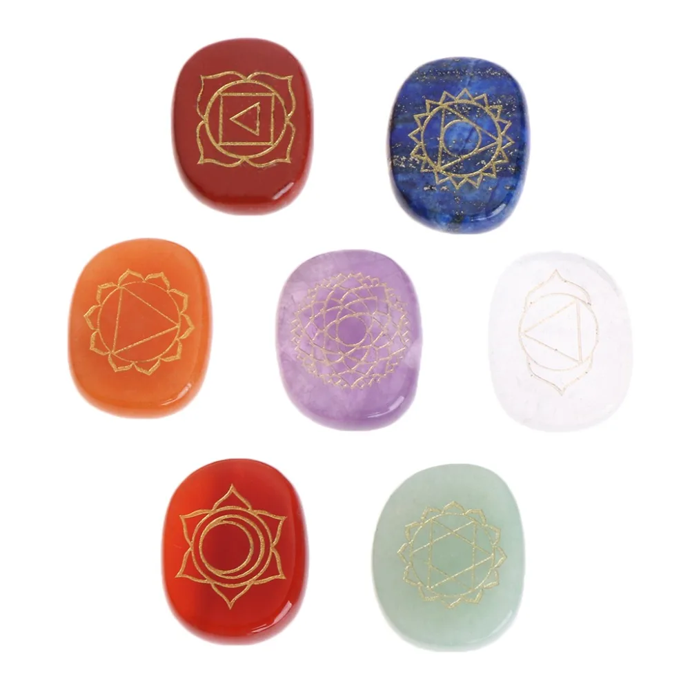 ZLROWR 7pcs Engraved Energy Healing Stones Palm Reiki Treatment Gift Accessory
ZLROWR 7pcs Engraved Energy Healing Stones Palm Reiki Treatment Gift Accessory