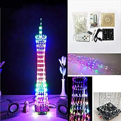 15pcs/Lot Bluetooth Canton Tower LED Cube Kit Remote Control Music Spectrum Electronic Kit - Colorful ( Led Music Spectrum )
15pcs/Lot Bluetooth Canton Tower LED Cube Kit Remote Control Music Spectrum Electronic Kit - Colorful ( Led Music Spectrum )