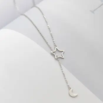 Korean New Silver Color Moon Star Necklaces For Women Fashion Long Choker Necklace Statement Jewelry Gifts Collar
Korean New Silver Color Moon Star Necklaces For Women Fashion Long Choker Necklace Statement Jewelry Gifts Collar
