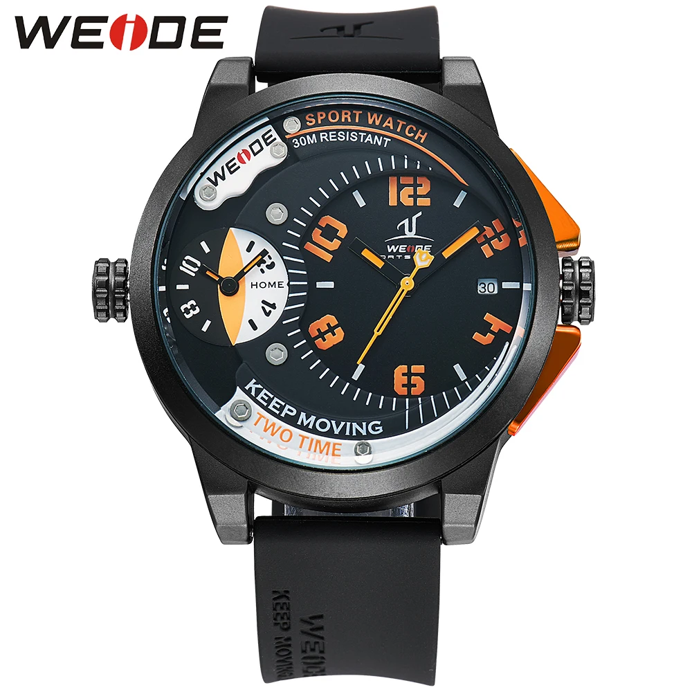 WEIDE Popular Brand Sports Watch Men Silicone band Watch Dual Time Stainless Steel Back Orange Number Quartz Movement Men Gift
WEIDE Popular Brand Sports Watch Men Silicone band Watch Dual Time Stainless Steel Back Orange Number Quartz Movement Men Gift