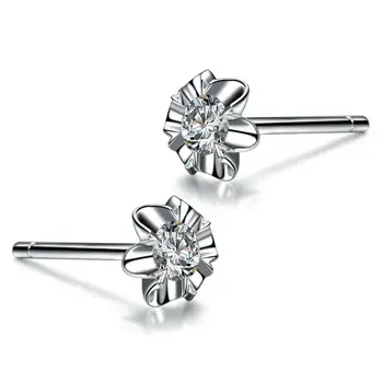 18K White Gold Natural Diamond stud Earrings Fine Jewelry Free Shipping flower design
18K White Gold Natural Diamond stud Earrings Fine Jewelry Free Shipping flower design