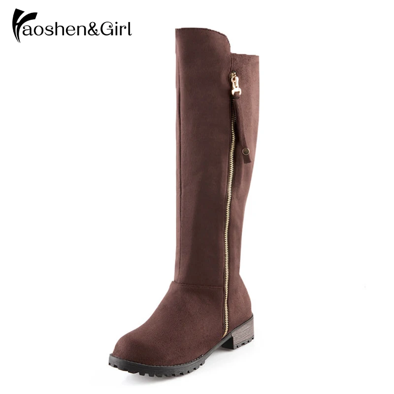 Haoshen&Girl Women Flat Knee Boots Riding Long Boot Fashion Warm Autumn Winter Botas Brand Lady Footwear Zipper Boots Shoes G273
Haoshen&Girl Women Flat Knee Boots Riding Long Boot Fashion Warm Autumn Winter Botas Brand Lady Footwear Zipper Boots Shoes G273