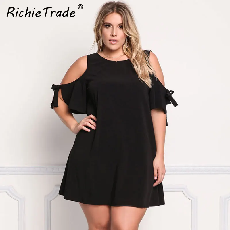 RICHIETRADE Off Shoulder Solid Black Summer Dresses Mini Plus Size Round Neck Women Dress 2017 New Fashion Womens Clothing
RICHIETRADE Off Shoulder Solid Black Summer Dresses Mini Plus Size Round Neck Women Dress 2017 New Fashion Womens Clothing