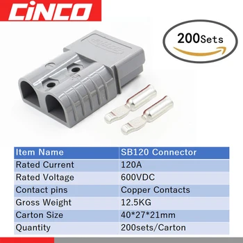 200Sets / Carton 120A SB120 Plug 24 12 V Carvan Charger Battery DC Power Connector Portable high temperature resistance
200Sets / Carton 120A SB120 Plug 24 12 V Carvan Charger Battery DC Power Connector Portable high temperature resistance