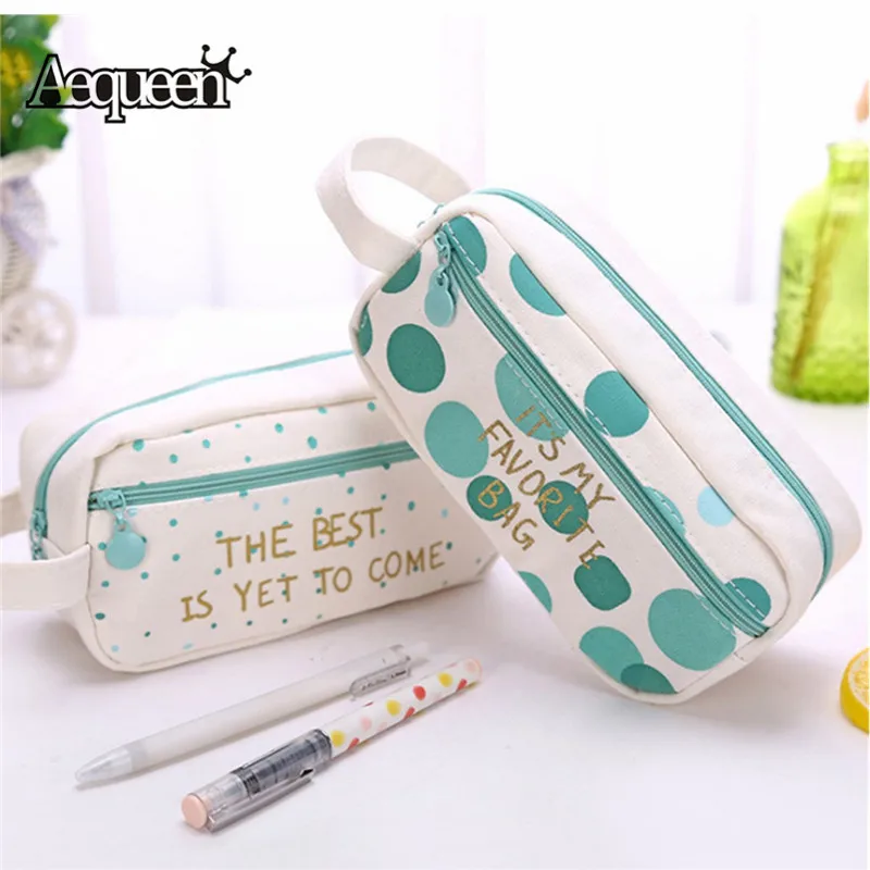 AEQUEEN Women Makeup Cases Long Design Cosmetic Bag Large Pencil Case Ladies Cosmetic Case Dot Print Canvas Bag Girls Storage
AEQUEEN Women Makeup Cases Long Design Cosmetic Bag Large Pencil Case Ladies Cosmetic Case Dot Print Canvas Bag Girls Storage