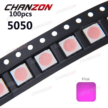 100pcs 5050 SMD LED Chip Pink Surface Mount SMT Beads 60mA DC 3V Light Emitting Diode Lamp SMT Technology Electronics Components
100pcs 5050 SMD LED Chip Pink Surface Mount SMT Beads 60mA DC 3V Light Emitting Diode Lamp SMT Technology Electronics Components