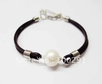 Free ship! 20pcs Fashion natural white 9-10mm freshwater pearl bead black leather bracelet
Free ship! 20pcs Fashion natural white 9-10mm freshwater pearl bead black leather bracelet