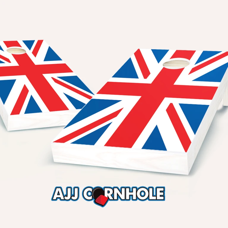 AJJCornhole 107-Britishflags British Flag Cornhole Set with Bags - 8 x 24 x 48 in. (1)