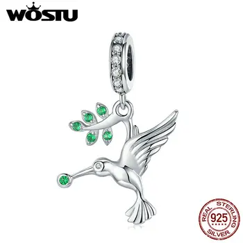 WOSTU Hot Sale 925 Sterling Silver Bird Pecks Green Leaf Dangles Charms Fit Bracelet & Necklace Pendant Elegant Jewelry CQC982
WOSTU Hot Sale 925 Sterling Silver Bird Pecks Green Leaf Dangles Charms Fit Bracelet & Necklace Pendant Elegant Jewelry CQC982