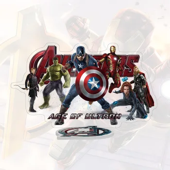 

Marvel Movie Avengers Endgame Acrylic Figure Thor Thanos Iron Captain America ManDisplay Stand Figure Model Plate Holder Gift