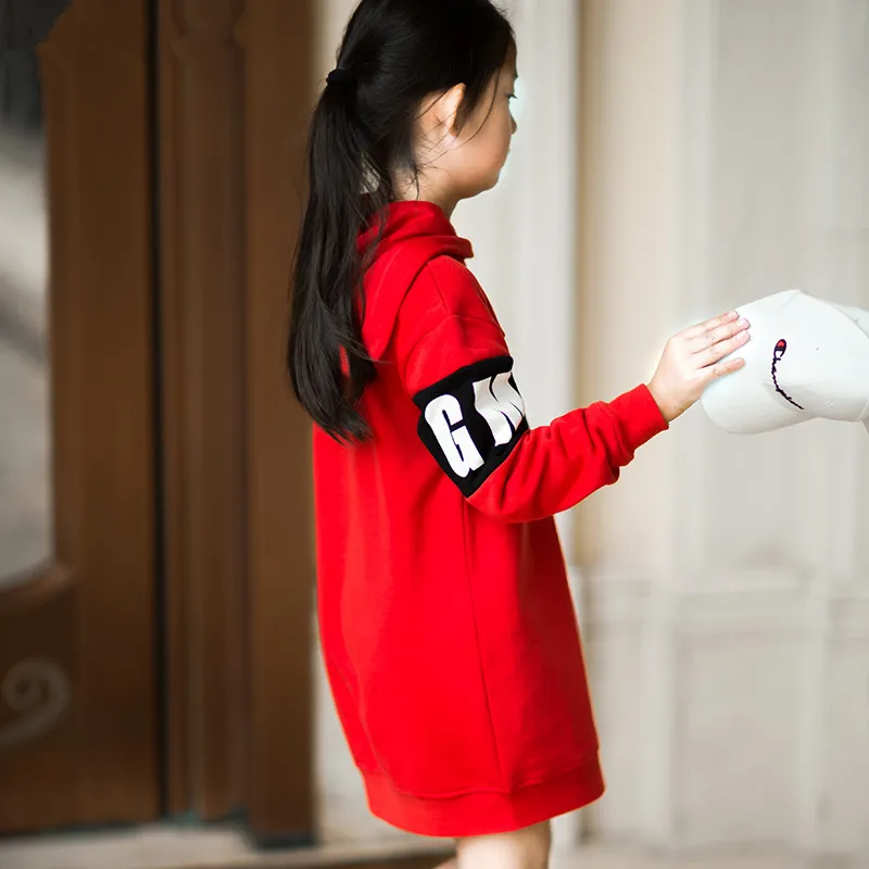Adult and kid's Long sweater Girl's Cotton red sweater hoodie
Adult and kid's Long sweater Girl's Cotton red sweater hoodie