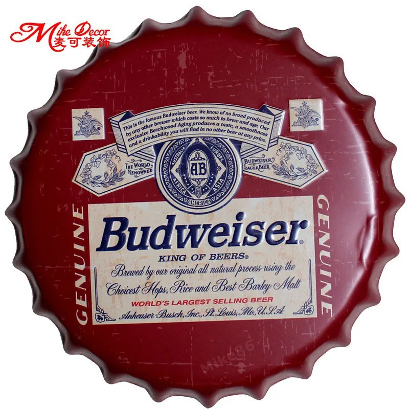 Mike86 Lady Printed Bottle Cap Metal Poster
