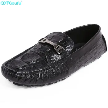 QYFCIOUFU Casual Shoes Men Loafers Genuine Leather Moccasin Crocodile Pattern Footwear Slip On Flat Driving Boat Shoes Classical
QYFCIOUFU Casual Shoes Men Loafers Genuine Leather Moccasin Crocodile Pattern Footwear Slip On Flat Driving Boat Shoes Classical
