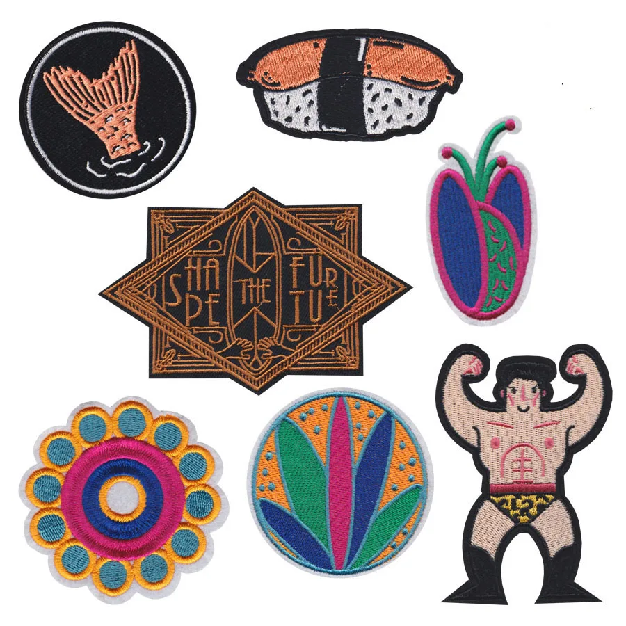 Japanese Style Bodybuilding Boy Sushi Pattern Embroidered Applique Patches for DIY Iron on Patch Stickers on The Clothes
Japanese Style Bodybuilding Boy Sushi Pattern Embroidered Applique Patches for DIY Iron on Patch Stickers on The Clothes