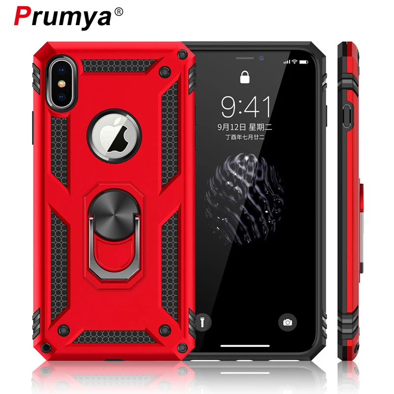 Shockproof Armor Kickstand Case For iPhone XR XS Max X 6 6S 7 8 Plus Finger Magnetic Ring Holder Anti-Fall Soft Cover For XR X
Shockproof Armor Kickstand Case For iPhone XR XS Max X 6 6S 7 8 Plus Finger Magnetic Ring Holder Anti-Fall Soft Cover For XR X