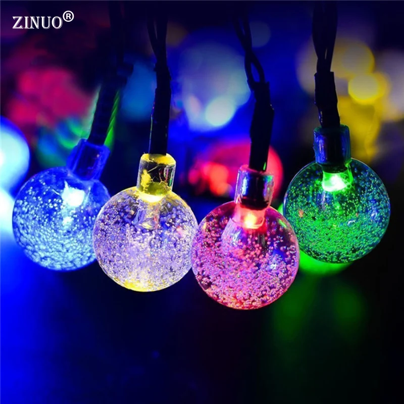 ZINUO 6M 30LEDs Solar Powered Crystal Ball LED Fairy Light Led String Lighting for Wedding Christmas Party Festival Outdoor
ZINUO 6M 30LEDs Solar Powered Crystal Ball LED Fairy Light Led String Lighting for Wedding Christmas Party Festival Outdoor