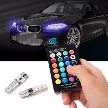 Hot 5050 T10 W5W LED Car Lights LED Bulbs RGB With Remote Control 194 168 501 Strobe Led Lamp Reading Lights White Red Amber 12V
Hot 5050 T10 W5W LED Car Lights LED Bulbs RGB With Remote Control 194 168 501 Strobe Led Lamp Reading Lights White Red Amber 12V