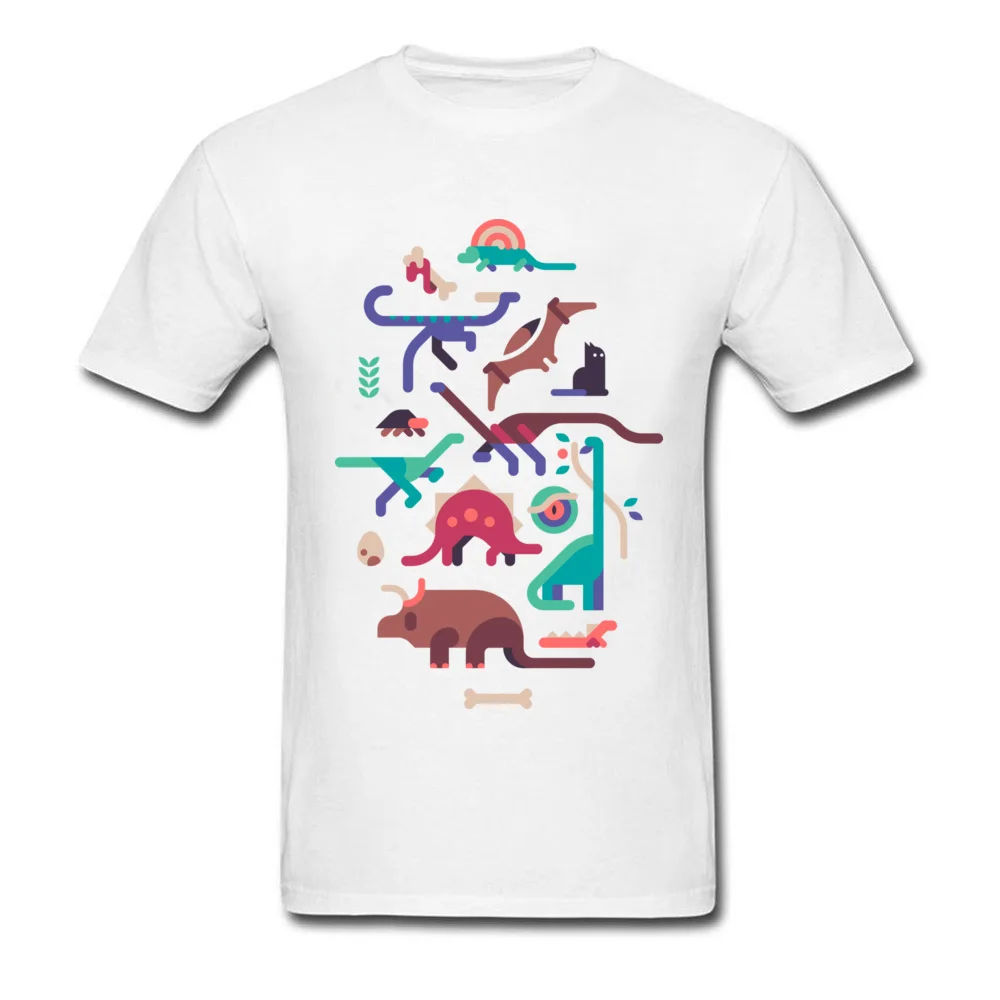 Dinos and a cat_white