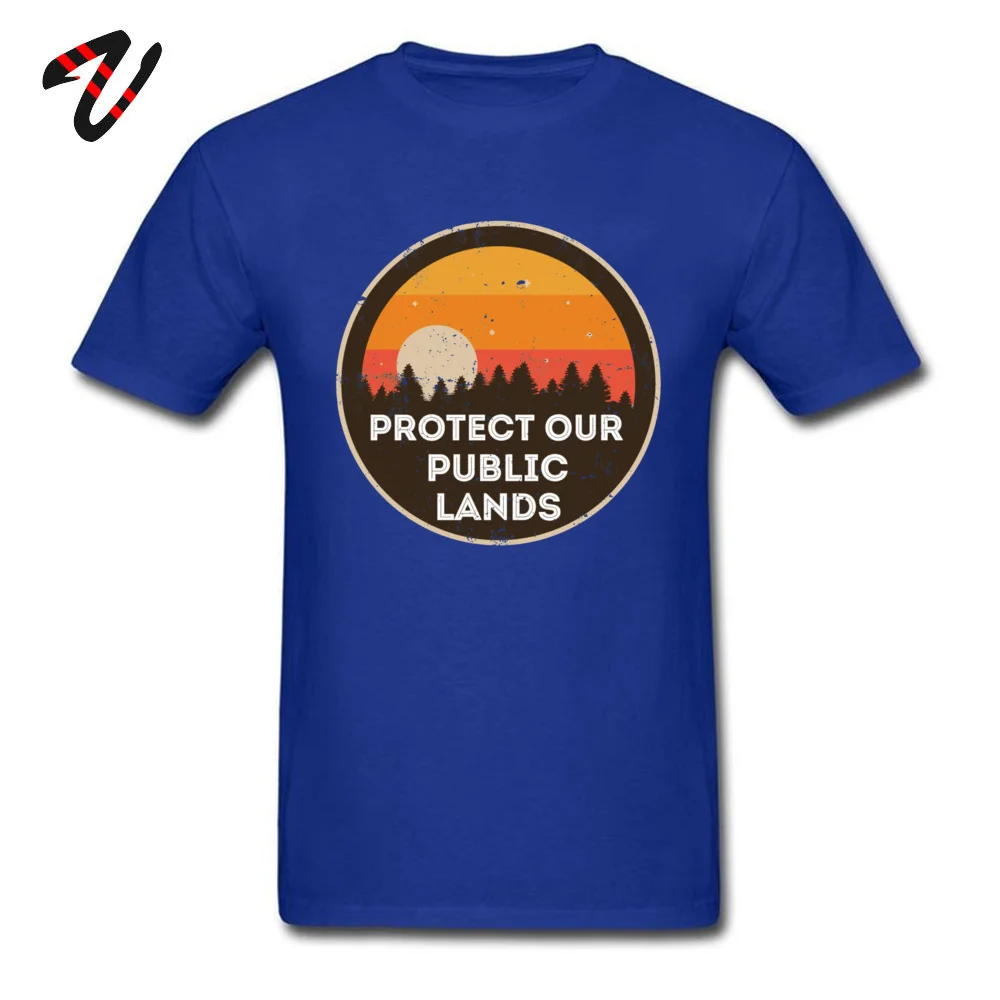 Protect Our Public Lands T Shirt Casual 2019 Fashion Round Collar 100% Cotton T Shirt Tops Shirt for Men Thanksgiving Day Protect Our Public Lands 15186 blue