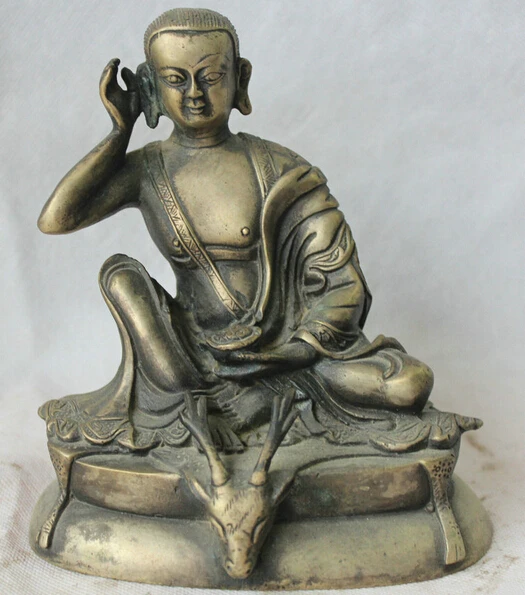 6" Tibet Tibetan Buddhism Bronze Silver Milarepa Buddha Seat Deer Head Statue R0710 Discount 35%
6" Tibet Tibetan Buddhism Bronze Silver Milarepa Buddha Seat Deer Head Statue R0710 Discount 35%
