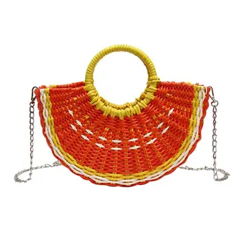 Casual Straw Bag Natural Wicker Tote Bags Women Braided Handbag Fashion Watermelon Weave Handmade Mini Woven Rattan Bags
Casual Straw Bag Natural Wicker Tote Bags Women Braided Handbag Fashion Watermelon Weave Handmade Mini Woven Rattan Bags