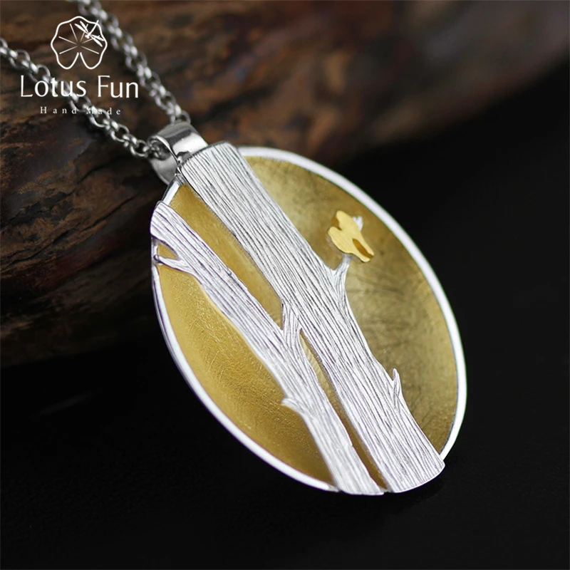 Lotus Fun Real 925 Sterling Silver Handmade Fine Jewelry Creative Birds on Branches Design Pendant without Necklace for Women
Lotus Fun Real 925 Sterling Silver Handmade Fine Jewelry Creative Birds on Branches Design Pendant without Necklace for Women