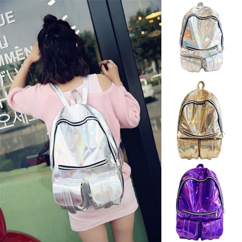Coofit Fashion Girl's Backpack Hiphop Style Holographic PU Leather Bagpack Female Lasers Shiny Candy Bagpack bolsas feminina Sac
Coofit Fashion Girl's Backpack Hiphop Style Holographic PU Leather Bagpack Female Lasers Shiny Candy Bagpack bolsas feminina Sac