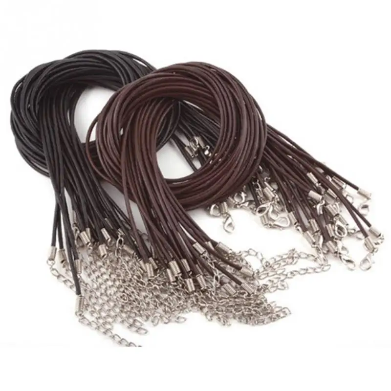 10 Pcs/lot DIY Necklace Cord Real Leather Chains Pendant Necklace Rope Charms Finding Lobster Clasp String Cord 1.5 mm Black #13
10 Pcs/lot DIY Necklace Cord Real Leather Chains Pendant Necklace Rope Charms Finding Lobster Clasp String Cord 1.5 mm Black #13