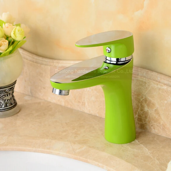 

All brass apple green leaves shape paint kitchen faucet torneira para pia cozinha sink tap mixer hot and cold water