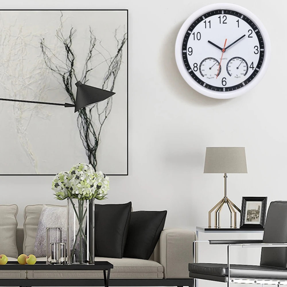 Modern Thermometer Humidity Display Clock Silent No-ticking Home Kitchen Wall Clock Hygrometer No-ticking Home Art Decor
Modern Thermometer Humidity Display Clock Silent No-ticking Home Kitchen Wall Clock Hygrometer No-ticking Home Art Decor